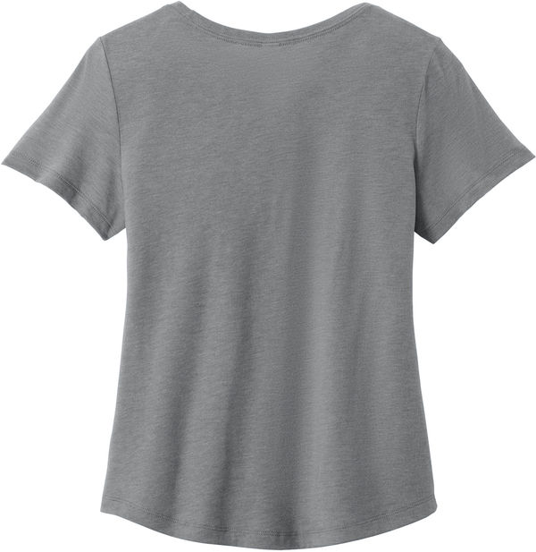 An image of a Custom ALLMADE Womens Relaxed Tri Blend Scoop Neck Tee in Aluminum Grey!