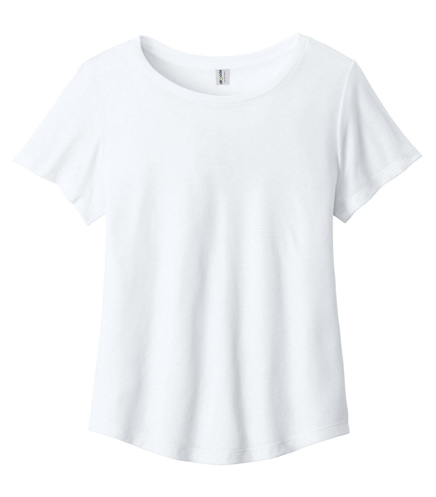 ALLMADE Womens Relaxed Tri Blend Scoop Neck Tee in Bright White