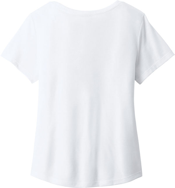 An image of a Custom ALLMADE Womens Relaxed Tri Blend Scoop Neck Tee in Bright White!