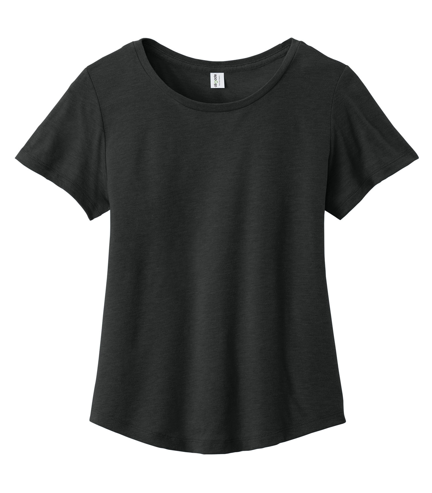 ALLMADE Womens Relaxed Tri Blend Scoop Neck Tee in Deep Black