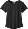 An image of a Custom ALLMADE Womens Relaxed Tri Blend Scoop Neck Tee in Deep Black!