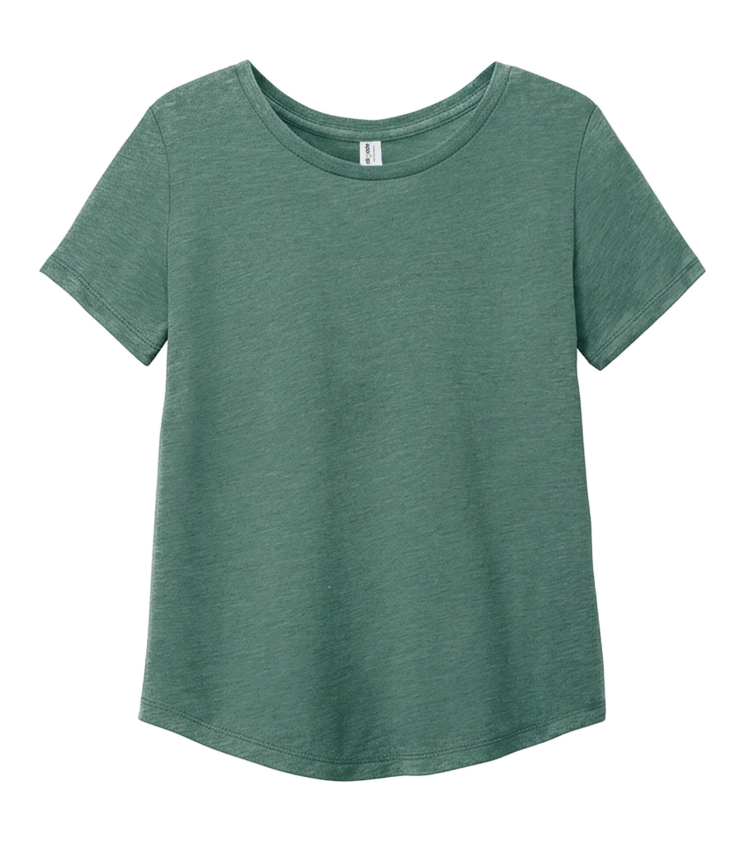 ALLMADE Womens Relaxed Tri Blend Scoop Neck Tee in Deep Sea Green