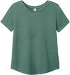 An image of a Custom ALLMADE Womens Relaxed Tri Blend Scoop Neck Tee in Deep Sea Green!
