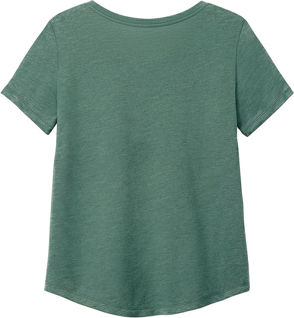 An image of a Custom ALLMADE Womens Relaxed Tri Blend Scoop Neck Tee in Deep Sea Green!