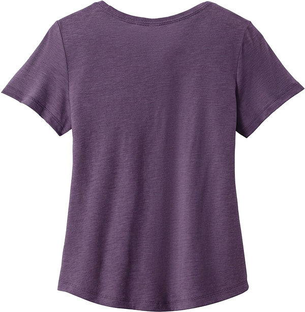 An image of a Custom ALLMADE Womens Relaxed Tri Blend Scoop Neck Tee in Huckleberry!