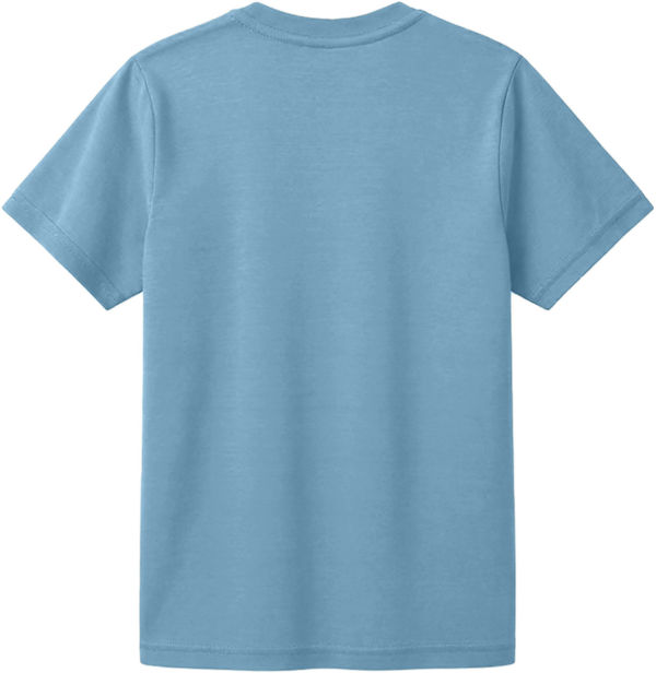 An image of a Custom ALLMADE Youth Organic Cotton Tee in Arctic Blue!