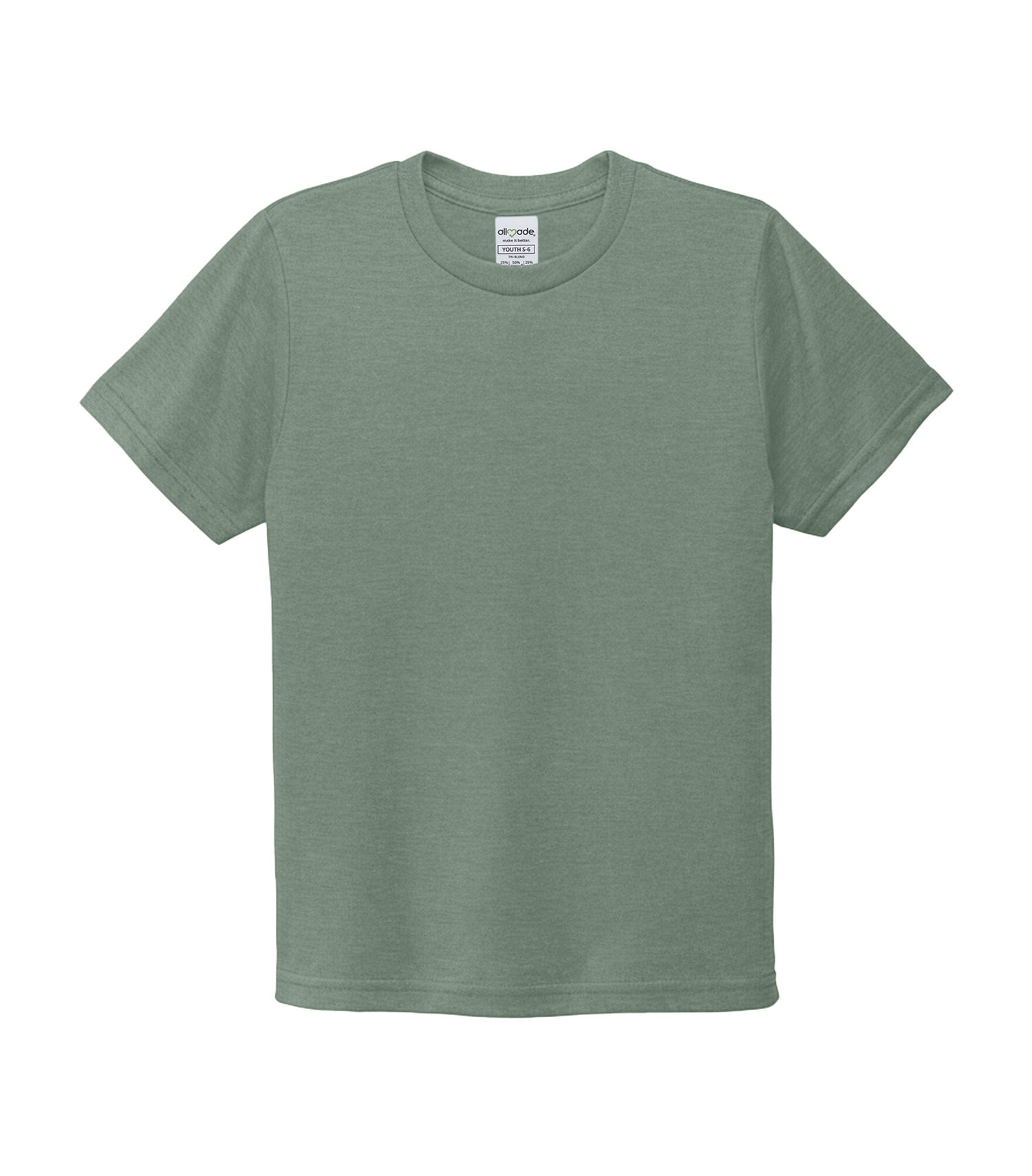 ALLMADE Youth Organic Cotton Tee in Matcha Green