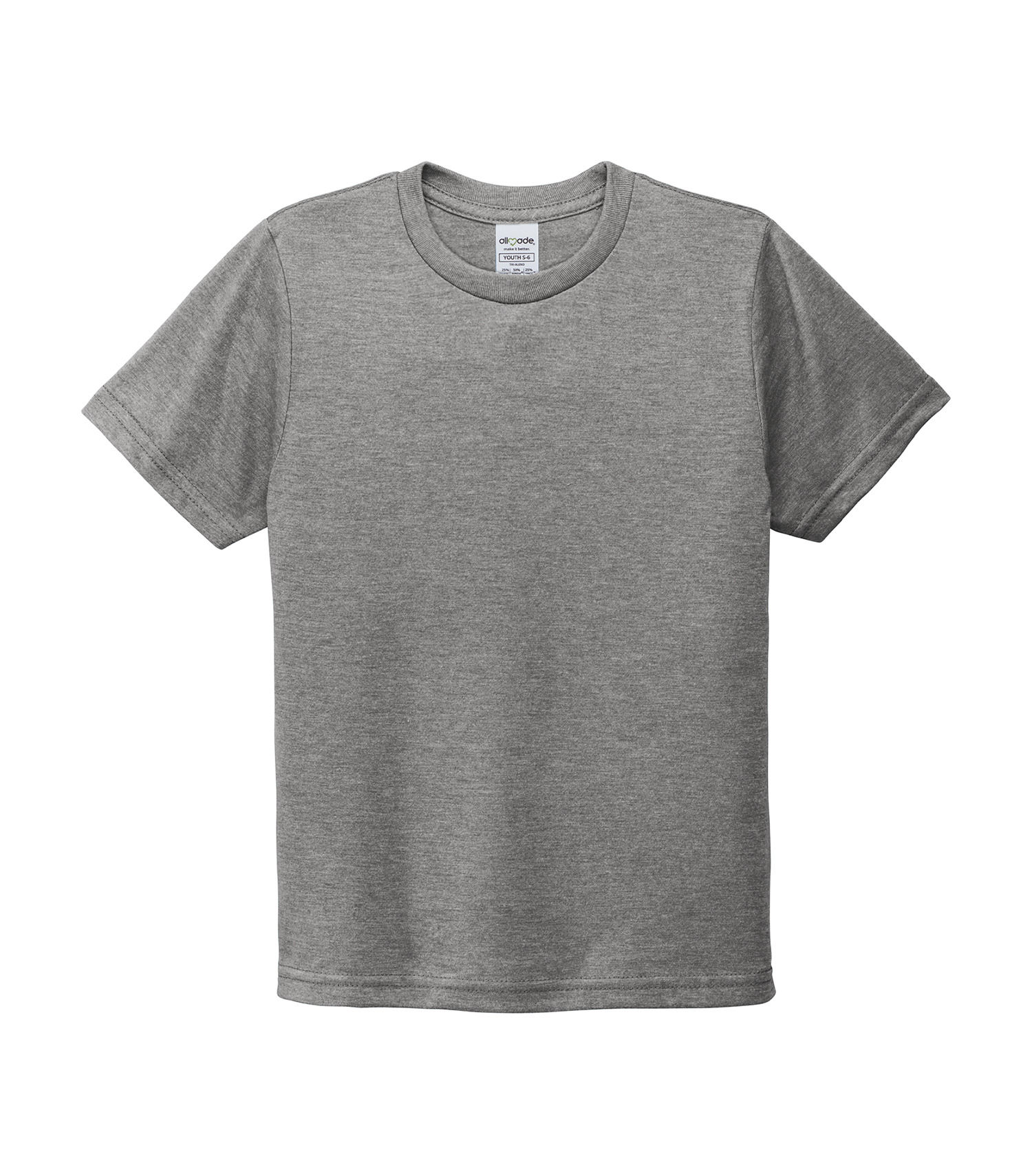 ALLMADE Youth Tri Blend Tee in Aluminum Grey