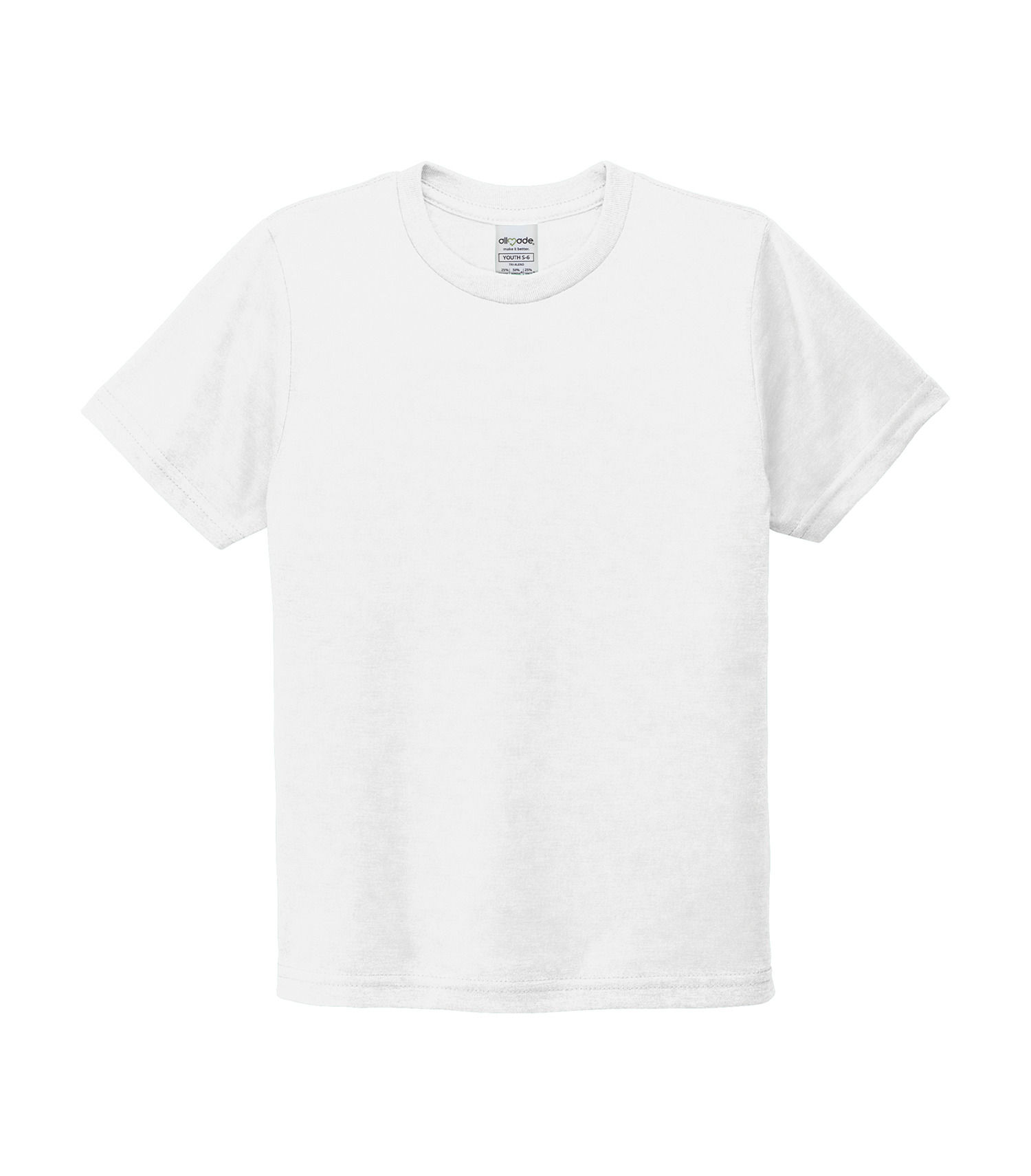 ALLMADE Youth Tri Blend Tee in Bright White