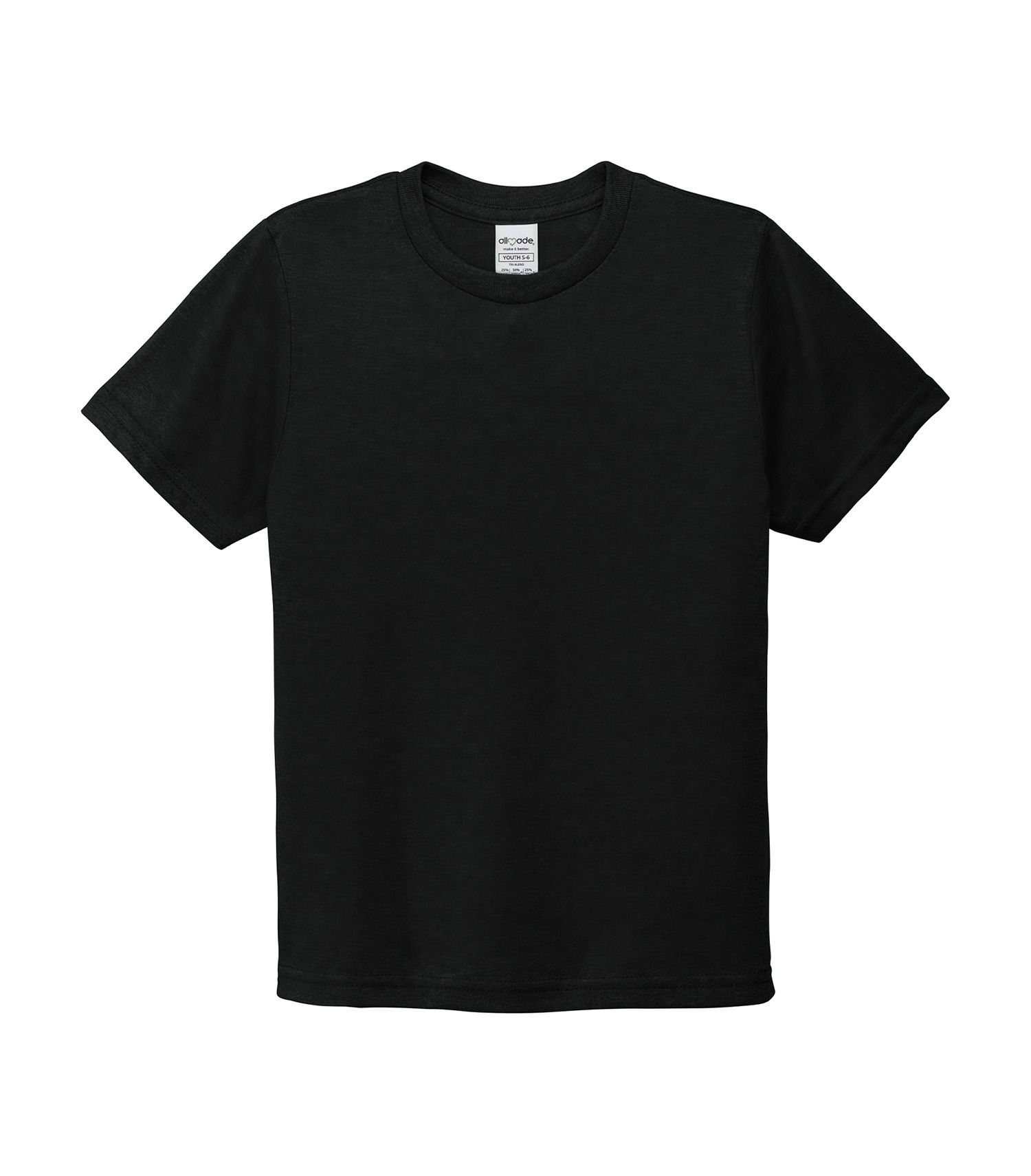 ALLMADE Youth Tri Blend Tee in Deep Black