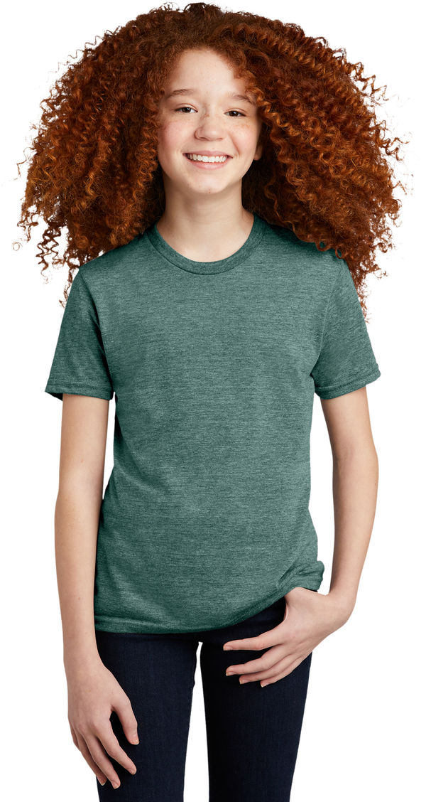 An image of a Custom ALLMADE Youth Tri Blend Tee in Deep Sea Green!