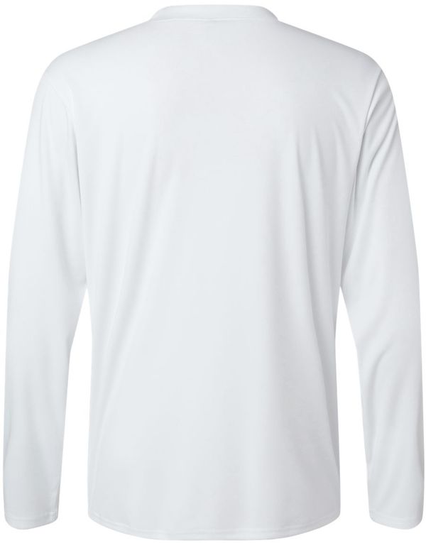 An image of a Custom AllPro Unisex Pro Lock Performance Long Sleeve TShirt in White!