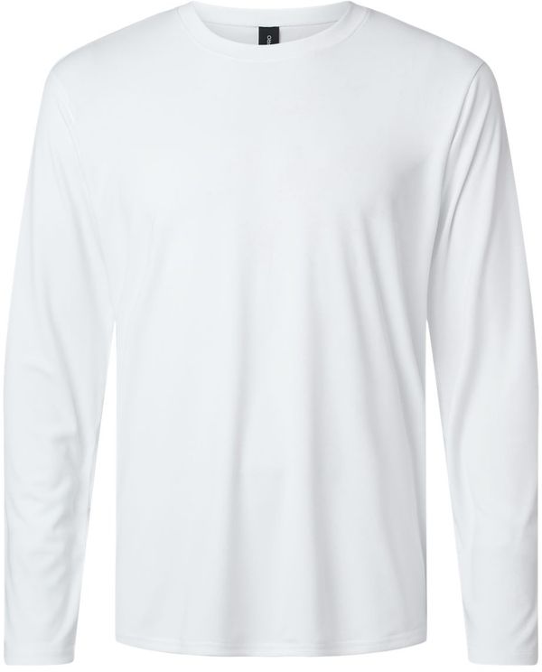 An image of a Custom AllPro Unisex Pro Lock Performance Long Sleeve TShirt in White!