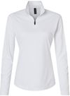 Am image of a Custom AllPro Womens Pro Lock Performance Quarter Zip Pullover in White!