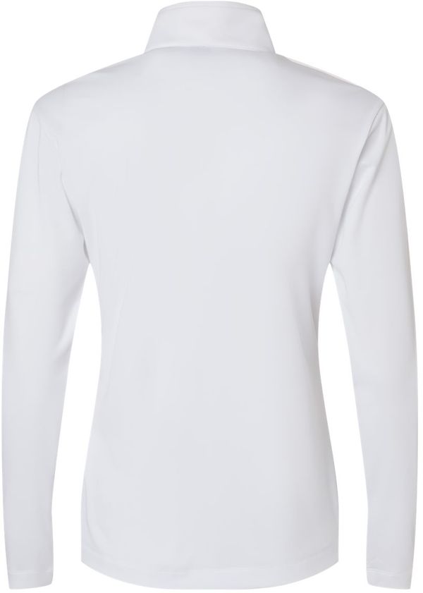 Am image of a Custom AllPro Womens Pro Lock Performance Quarter Zip Pullover in White!