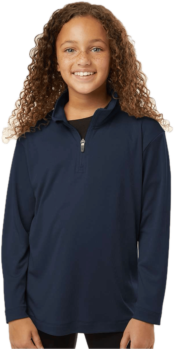 An image of a Custom AllPro Youth Pro Lock Performance Quarter Zip Pullover!