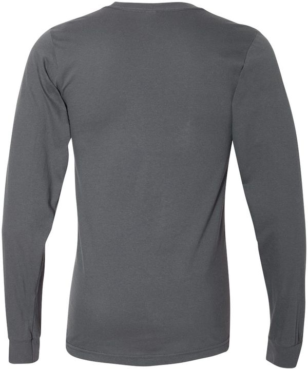 Am image of a Custom American Apparel Fine Jersey Long Sleeve Tee in Asphalt!
