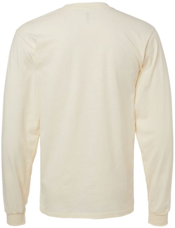 An image of a Custom American Apparel Fine Jersey Long Sleeve Tee in Cream!