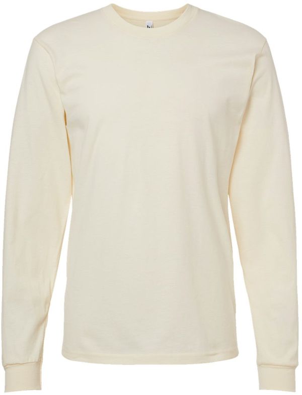 An image of a Custom American Apparel Fine Jersey Long Sleeve Tee in Cream!