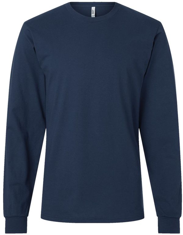An image of a Custom American Apparel Fine Jersey Long Sleeve Tee in Sea Blue!