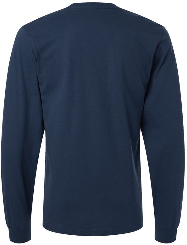 An image of a Custom American Apparel Fine Jersey Long Sleeve Tee in Sea Blue!