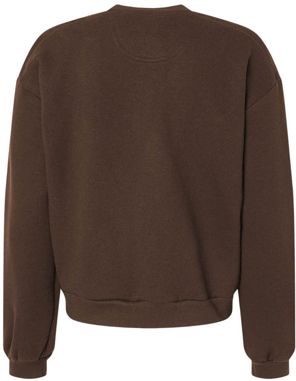 An image of a Custom American Apparel ReFlex Womens Fleece Crewneck Sweatshirt in Brown!