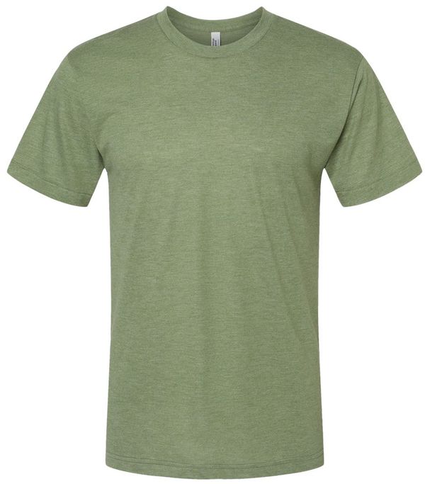 Am image of a Custom American Apparel Triblend Track Tee in Tri-Olive!