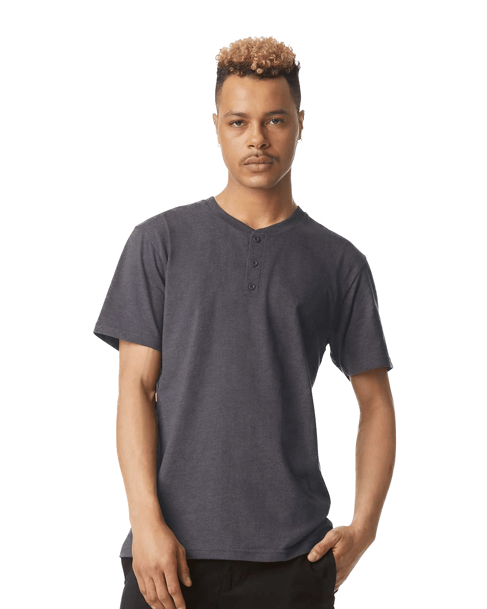American Apparel Unisex CVC Henley Tee