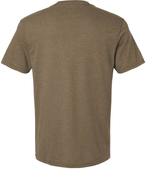 An image of a Custom American Apparel Unisex CVC V Neck Tee in Heather Army!