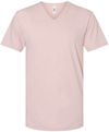 An image of a Custom American Apparel Unisex CVC V Neck Tee in Heather Blush!