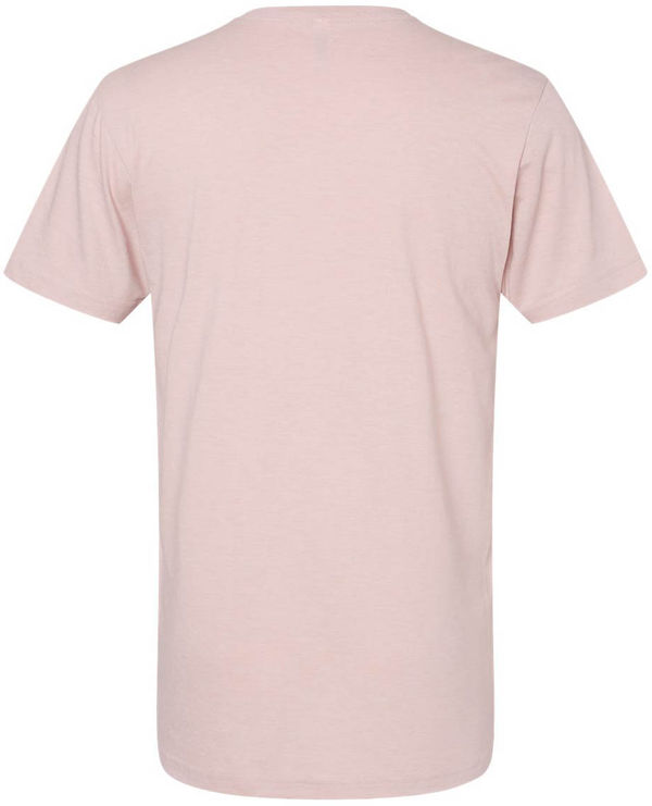 An image of a Custom American Apparel Unisex CVC V Neck Tee in Heather Blush!