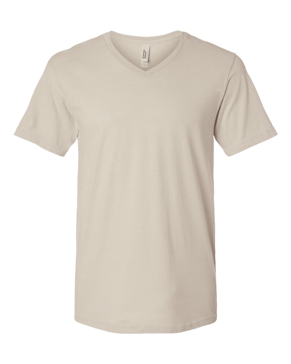 American Apparel Unisex CVC V Neck Tee in Heather Bone