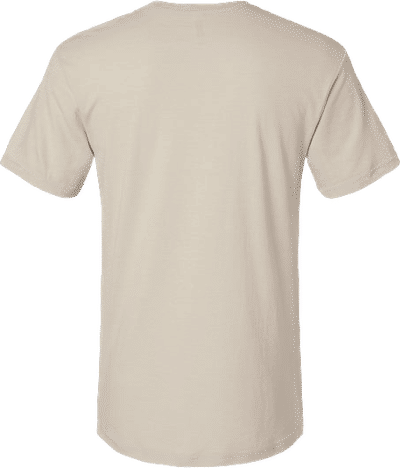 Am image of a Custom American Apparel Unisex CVC V Neck Tee in Heather Bone!