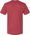 Am image of a Custom American Apparel Unisex CVC V Neck Tee in Heather Cardinal!