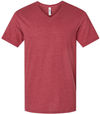 An image of a Custom American Apparel Unisex CVC V Neck Tee in Heather Cardinal!