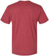 An image of a Custom American Apparel Unisex CVC V Neck Tee in Heather Cardinal!