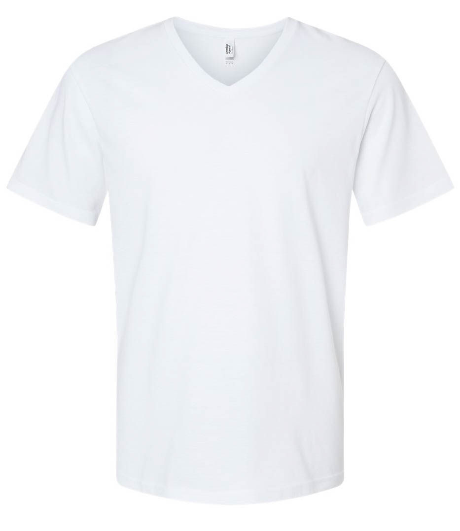 American Apparel Unisex CVC V Neck Tee in White