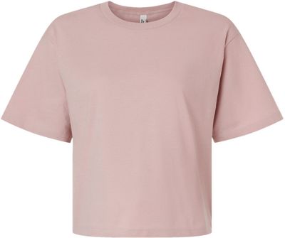 Am image of a Custom American Apparel Womens Fine Jersey Boxy Tee in Blush!