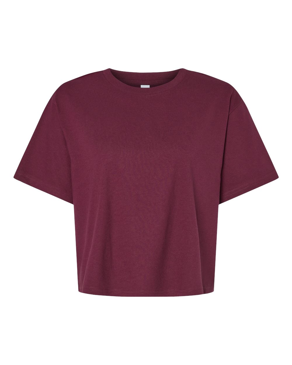 American Apparel Womens Fine Jersey Boxy Tee in Burgundy