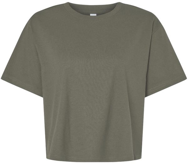 Am image of a Custom American Apparel Womens Fine Jersey Boxy Tee in Lieutenant!