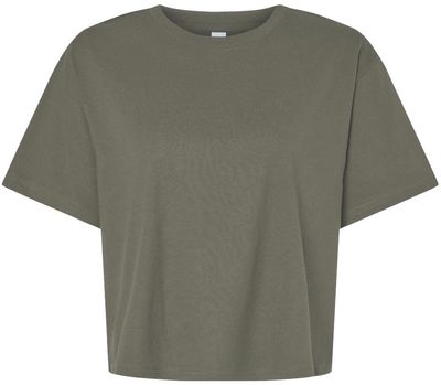 Am image of a Custom American Apparel Womens Fine Jersey Boxy Tee in Lieutenant!