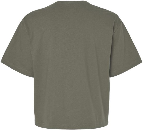 Am image of a Custom American Apparel Womens Fine Jersey Boxy Tee in Lieutenant!