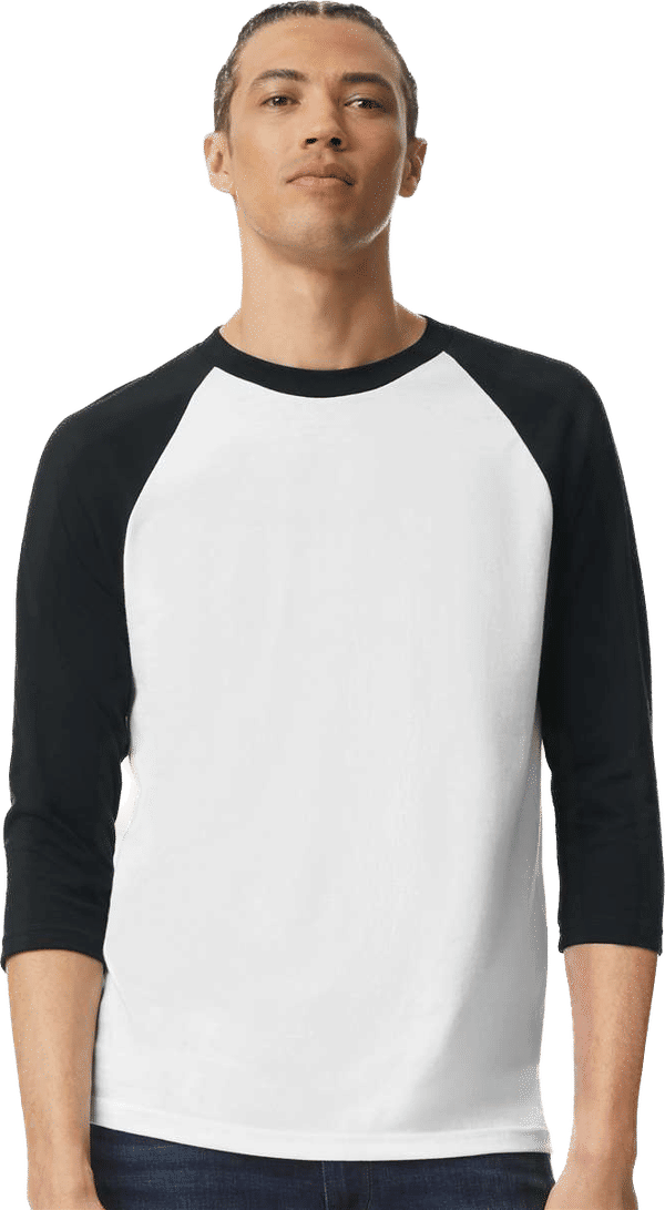 An image of a Custom American Apparel  Unisex CVC Three Quarter Sleeve Tee!