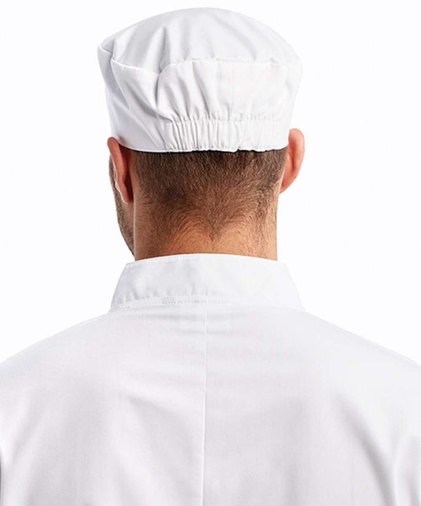Am image of a Custom Artisan Collection by Reprime Unisex Chef's Beanie in White!
