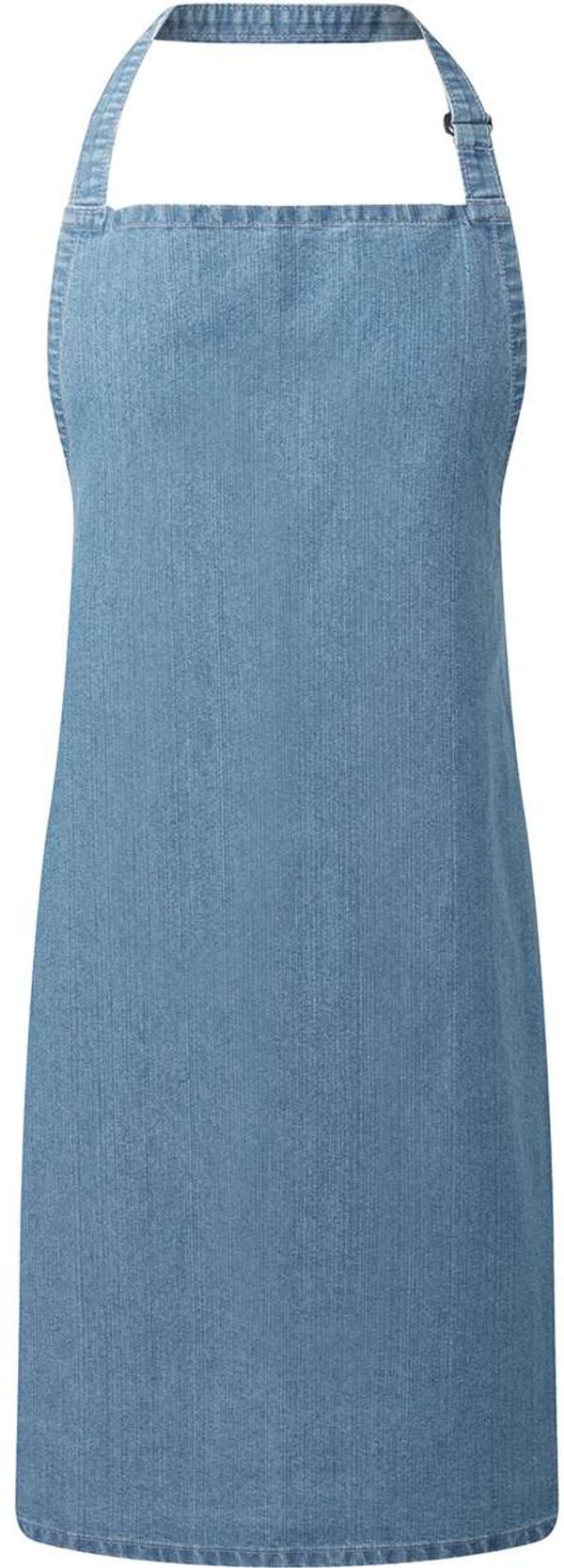 An image of a Custom Artisan Collection by Reprime Unisex Colours Sustainable Bib Apron in Blue Denim!