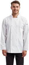 An image of a Custom Artisan Collection by Reprime Unisex Long Sleeve Sustainable Chef's Jacket!