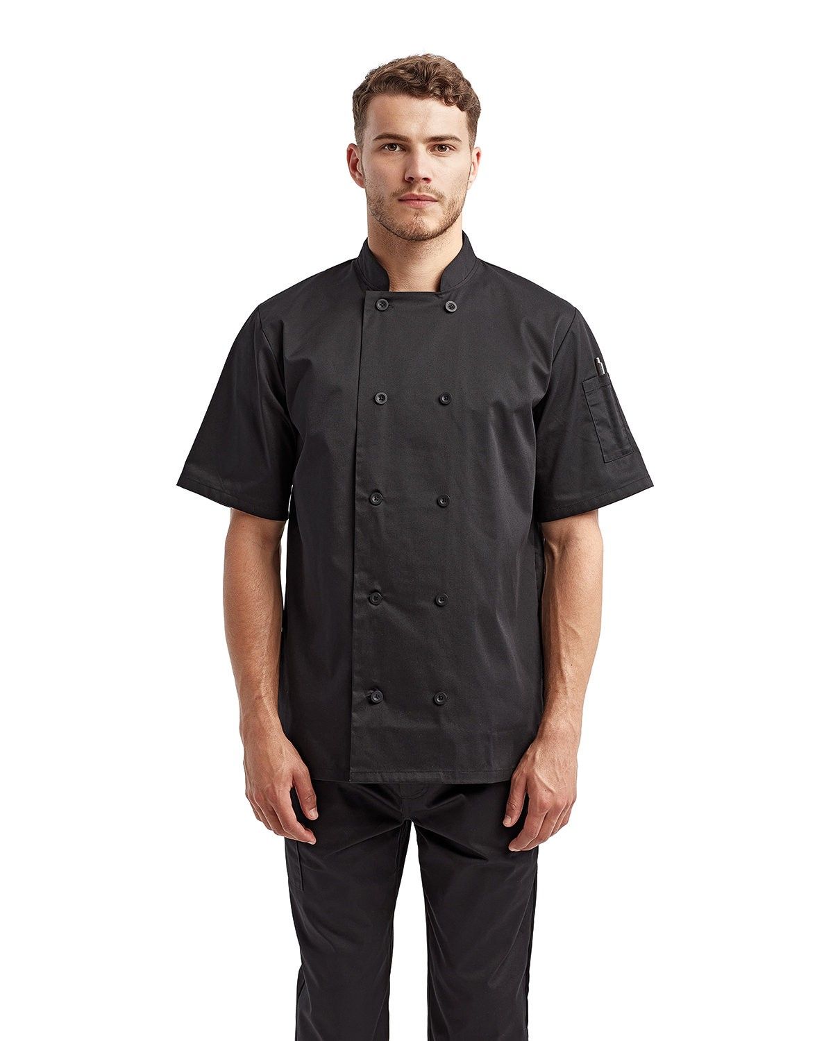 Artisan Collection by Reprime Unisex Short Sleeve Sustainable Chef's Jacket