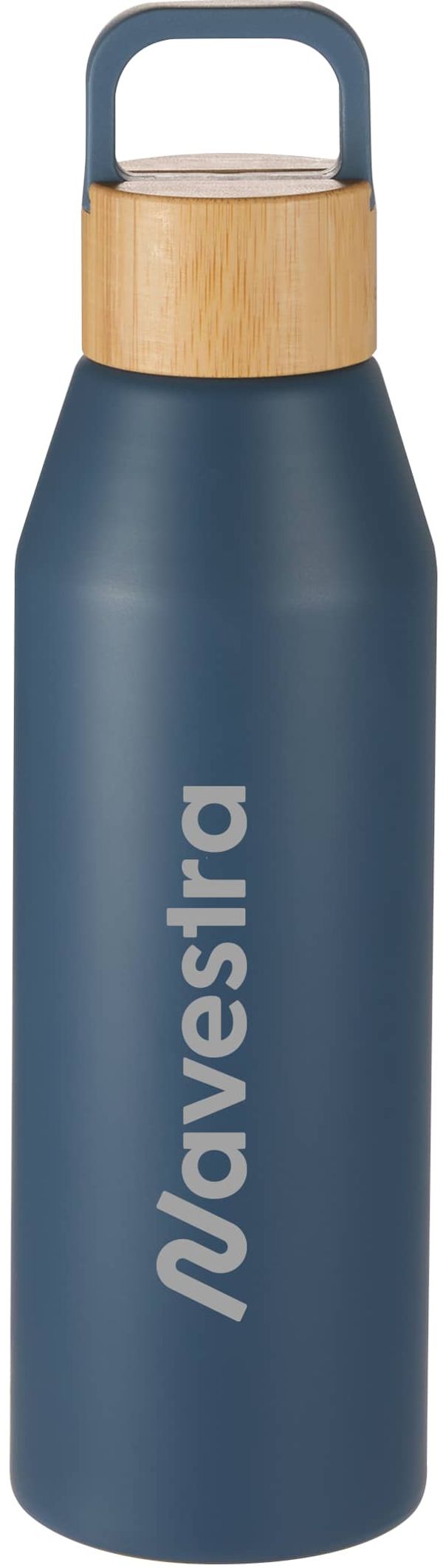 An image of a Custom Aspen 24 oz Recycled Bottle with FSC Bamboo Lid!