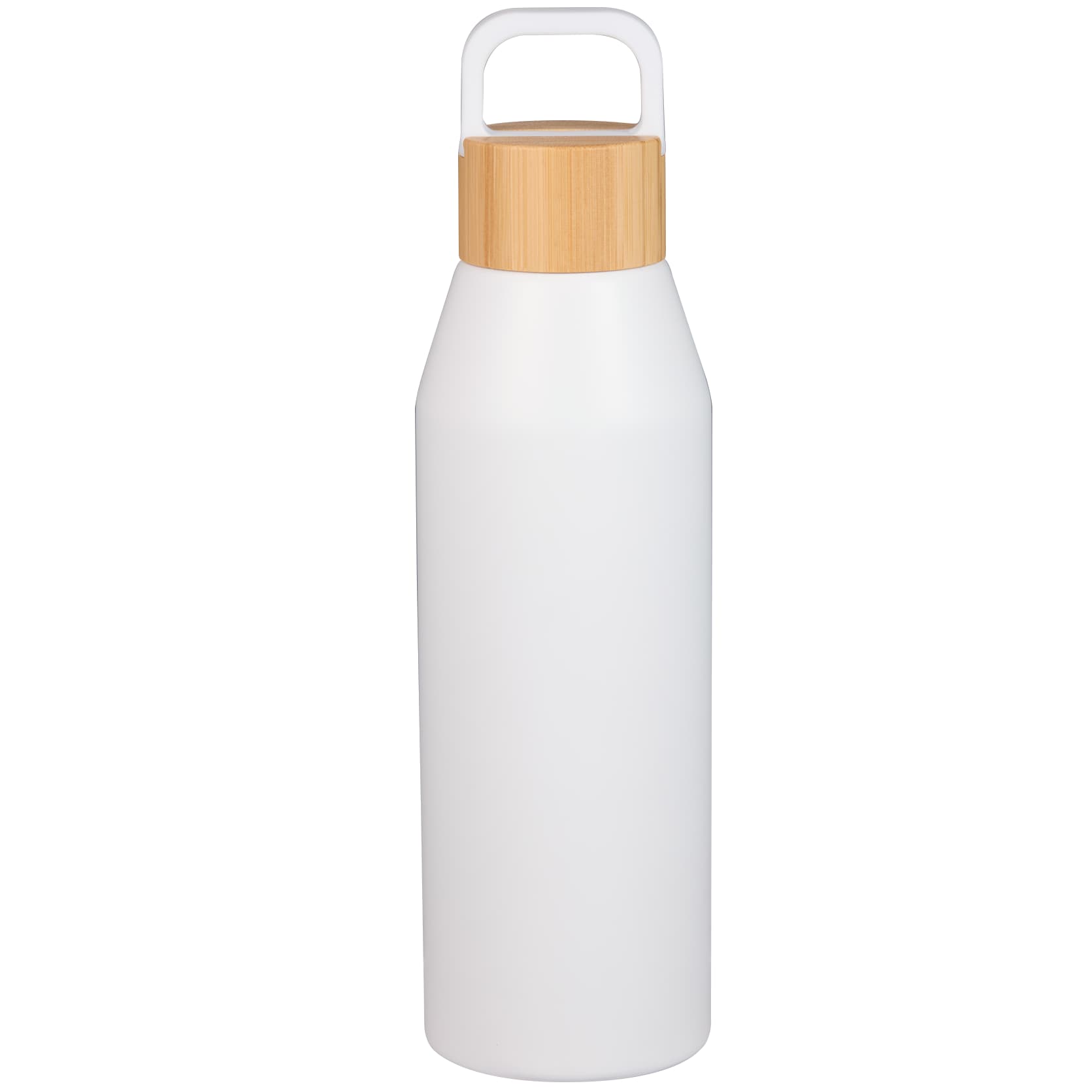 Aspen 24 oz Recycled Bottle with FSC Bamboo Lid in White