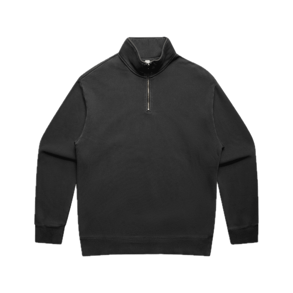 AS Colours Relax Faded Half Zip in Faded Black
